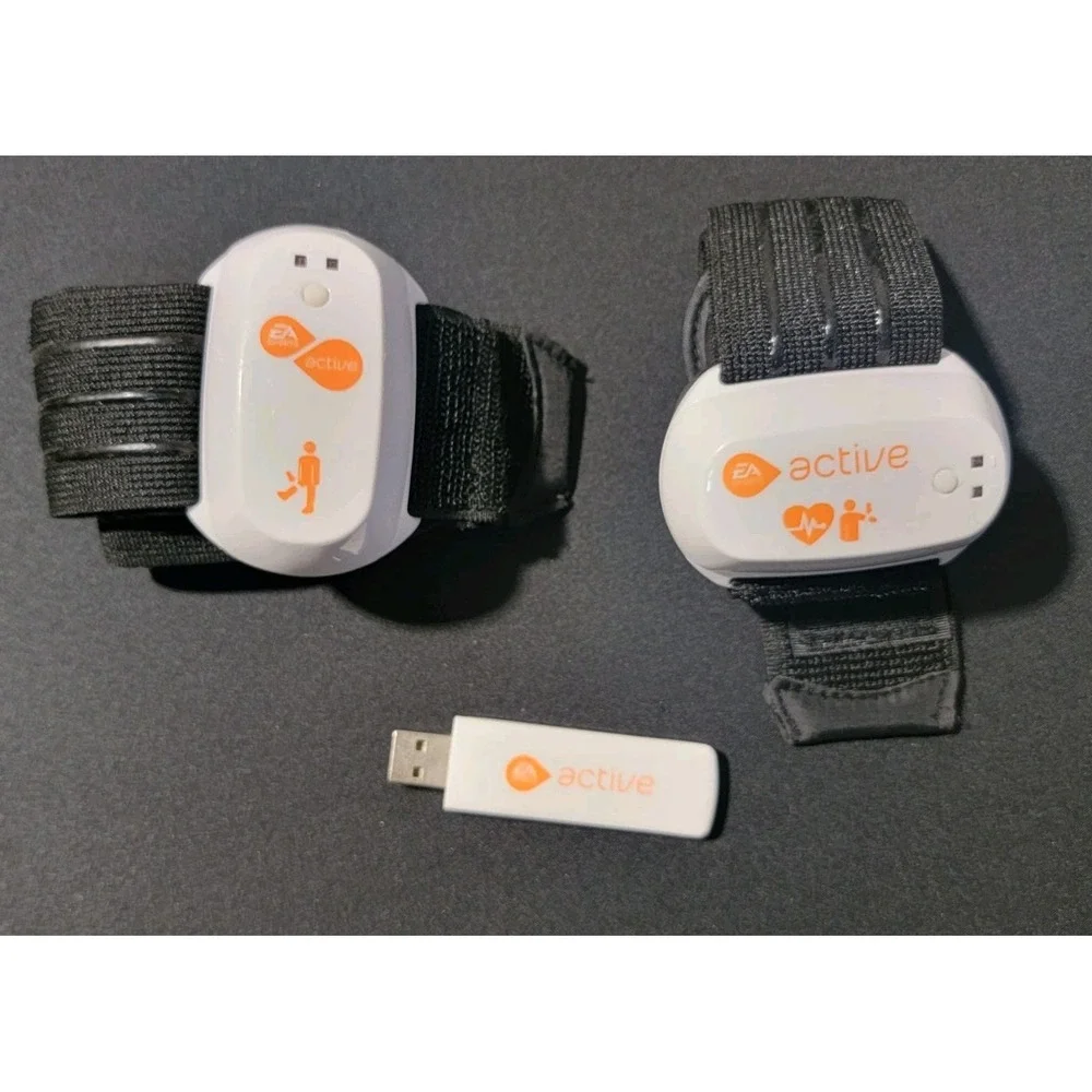 EA Sports Active 2  PlayStation 3 PS3 USB Dongle, 2 Bands Leg, Arm‎